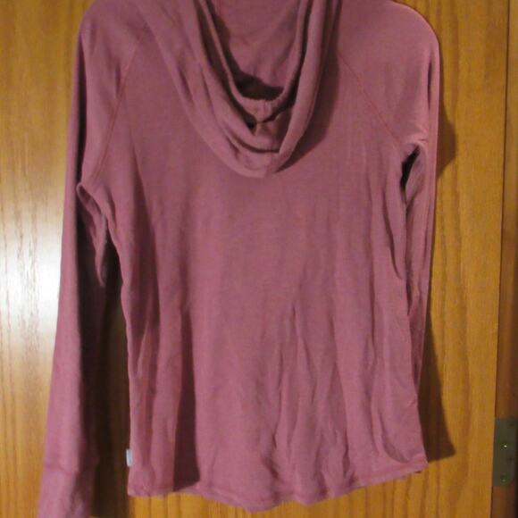 Eddie Bauer Dusty Rose Hooded Long Sleeve Shirt - Size Medium - Picture 5 of 5